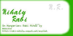 mihaly rabi business card